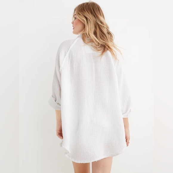 Aerie Gauzy Knit Waffles Layering Shirt - Picture 5 of 15